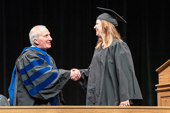 Graduates during convocation of the College of Physical Sciences and Engineering.