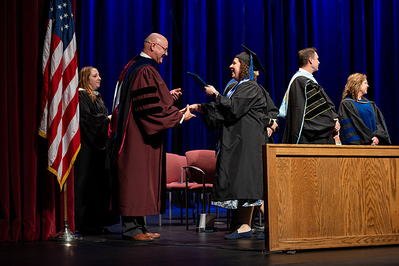 Graduates during convocation for the College of Academic Success & Interdisciplinary Studies.