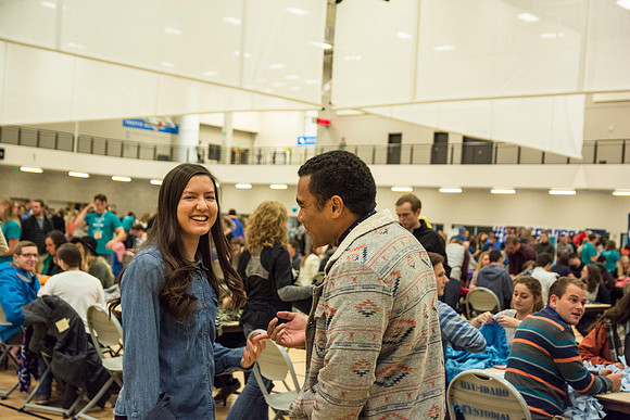 Students do a variety of service activies together with their dates.