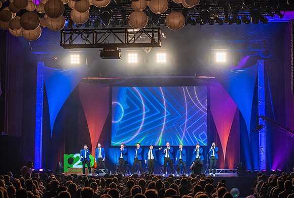 Vocal Point performs during Power to Become, held in the Hart Auditorium.