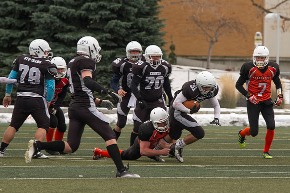 It was a constant battle on the turf for the championship title as the Knights took on the Hurricanes. The Knights were able to hold the Hurricanes as they played in overtime, with the final score bei