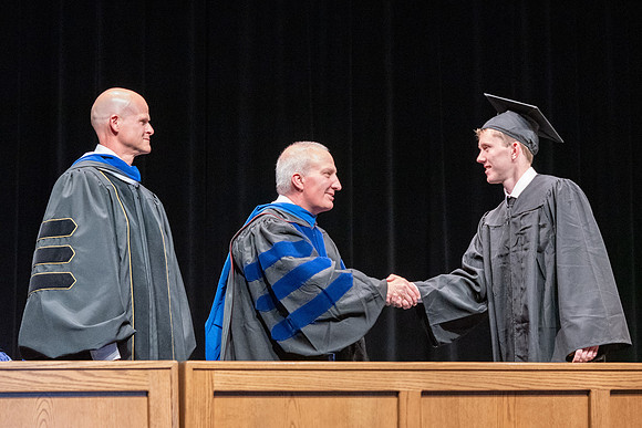 Graduates during convocation of the College of Physical Sciences and Engineering.