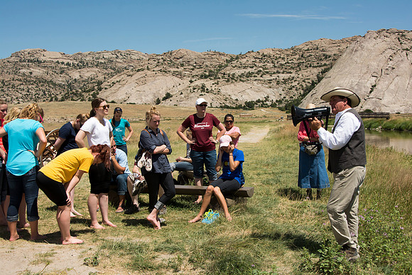 Martin's Cove, a place of refuge for handcart pioneers who were caught in an early winter storm en-route to Salt Lake City, UT.