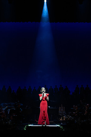 Laura Osnes performs during the Christmas concert with BYUI Student music programs.