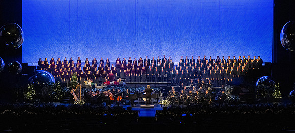 Laura Osnes performs during the Christmas concert with BYUI Student music programs.