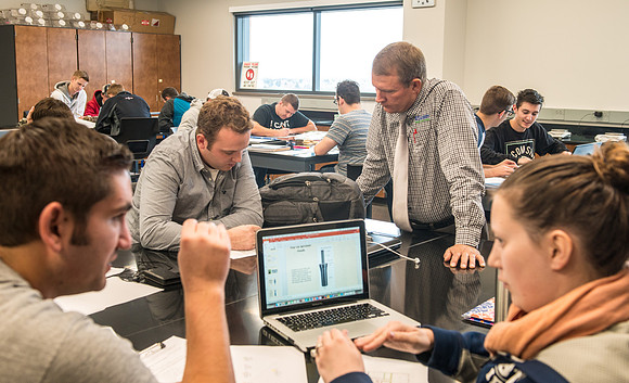 Ross Spackman in the Applied Plant Science Department teaches a Water Managment Systems class.