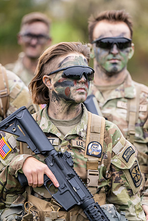 ROTC cadets get the opportunity to fly in a Blackhawk helicopter to their training site.