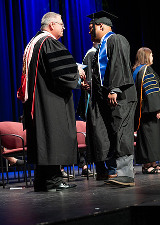 Graduates during convocation for the College of Academic Success & Interdisciplinary Studies. Speakers: Kevin Brower, Jenna Kate Wilson, Tyler Christensen