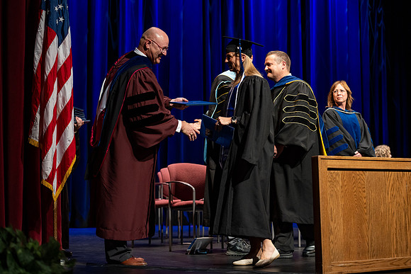 Graduates during convocation for the College of Academic Success & Interdisciplinary Studies.