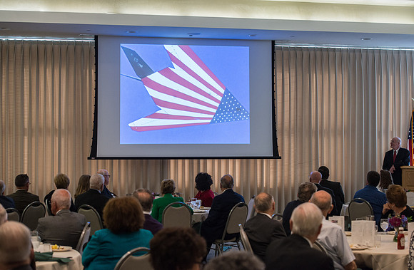 Emeritus Breakfast, Nov 2018, BYU-Idaho Alumni Award of excellence was awarded to Jon Beesley.