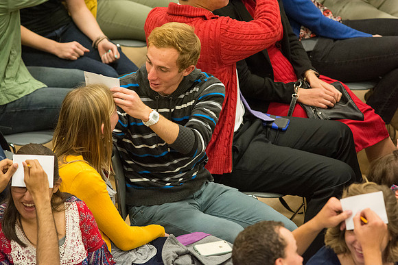 The Gilberts host a Date night in the BYU-Idaho Center.
