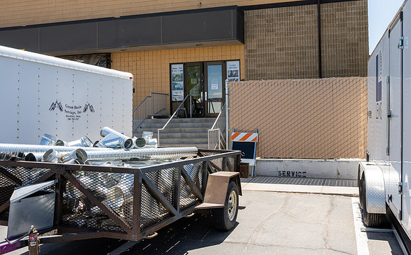 The Auxiliary Services Building is being remodeled and repurposed for academic use.