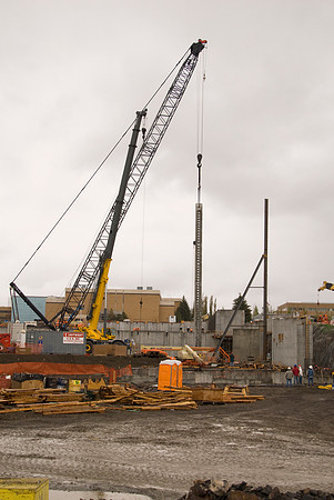 Construction on the Auditorium, later named the BYU-Idaho Center.