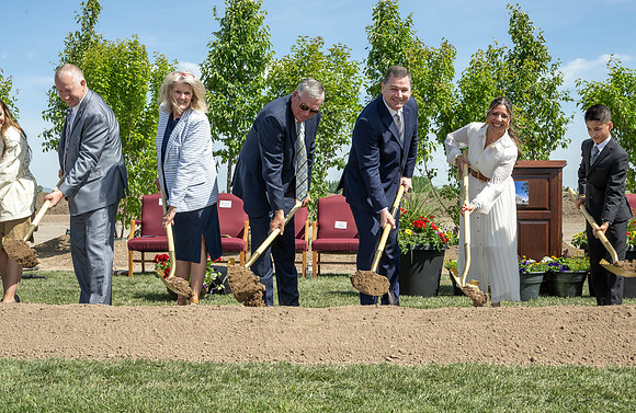 Teton River Temple Groundbreaking ceremony on a beautiful clear morning in North Rexburg, Idaho.