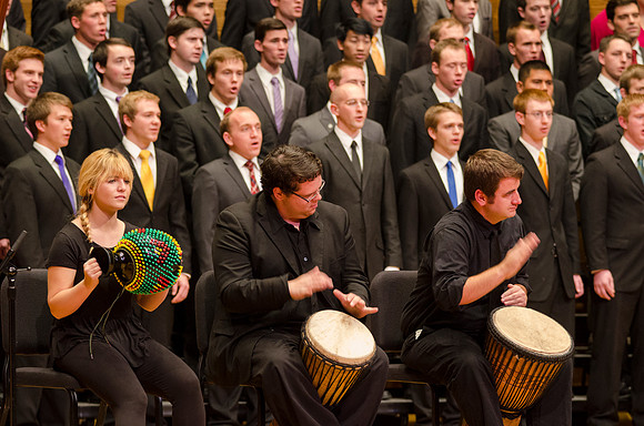 BYU-Idaho students perform at the Harvest Choir Fest held in the Barrus Concert Hall on campus
