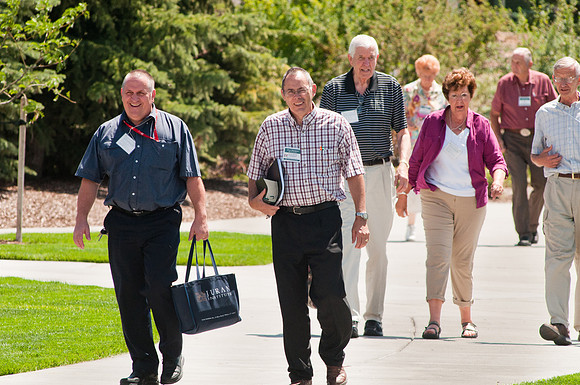 Education Week participants Sheldon Moore (Left) and Dale Anderson (Right) walking to class.