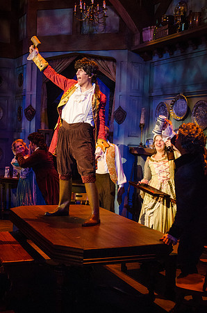 Theater students put on a production of the 18th century play, "She Stoops to Conquer," written by Oliver Goldsmith.