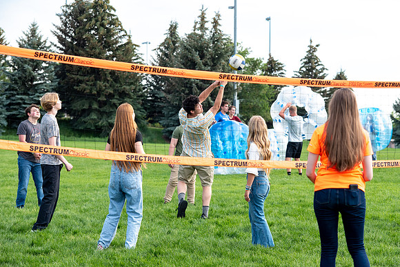 Students at the Summer BBQ.