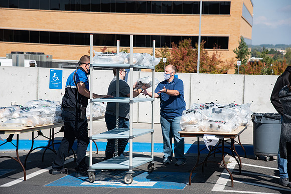 A special fast was held on campus and the University prepared and passed out over 17,000 meals for the students to enjoy at the end of their fast. Food Service along with volunteers packaged and passe