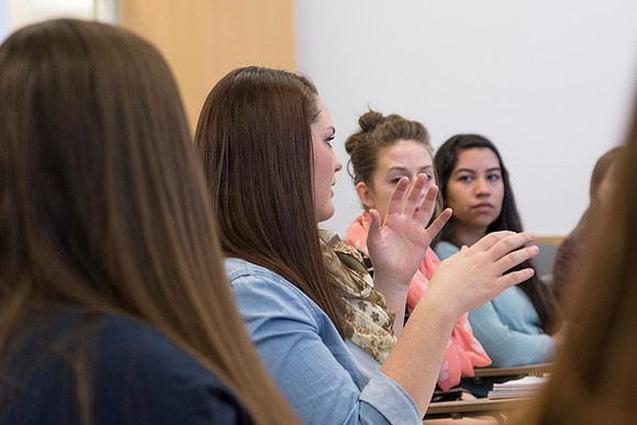 A student in Brother Roberts talks about a project that she and her group are working on during the 2014 Spring Semester.
