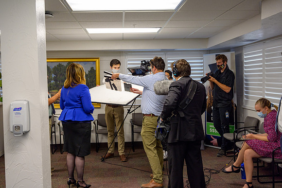 Vice President, Amy LaBaugh, Spot Safety video shoot as part of the "We Are In This Together" campaign.