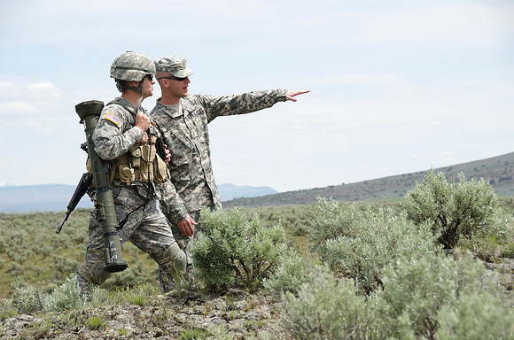 ROTC does some training West of R Mountain.