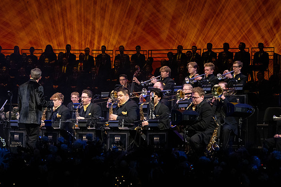 Laura Osnes performs during the Christmas concert with BYUI Student music programs.