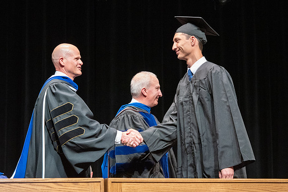 Graduates during convocation of the College of Physical Sciences and Engineering.