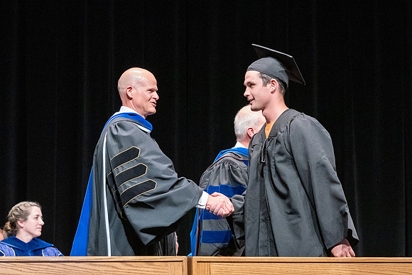 Graduates during convocation of the College of Physical Sciences and Engineering.