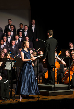 Performance of 'How Beautiful Upon the Mountains' in the College of Southern Idaho auditorium.