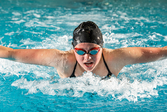 Swimming Pool fitness banner photoshoot.