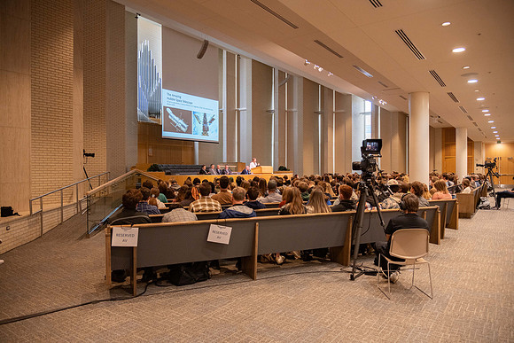BYUI Forum, Michelle Amos. Located in the Taylor chapel.