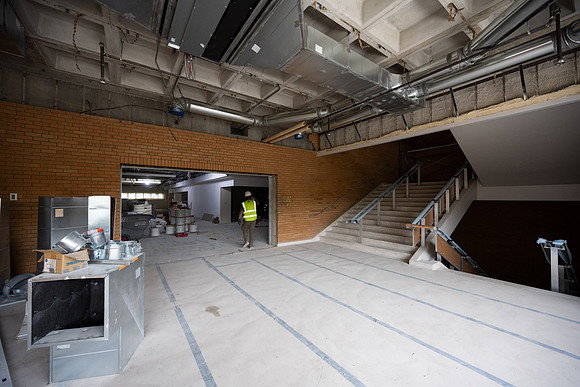 Construction progress for the David O McKay Library