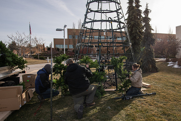 BYU-Idaho Christmas Tree on the Taylor Quad. Fall Semester