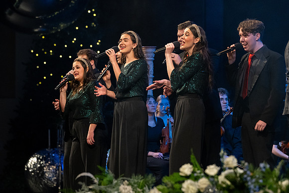 Laura Osnes performs during the Christmas concert with BYUI Student music programs.
