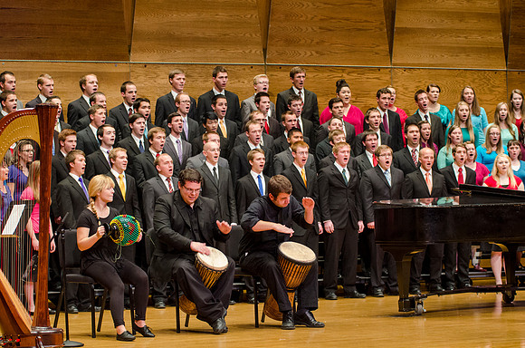 BYU-Idaho students perform at the Harvest Choir Fest held in the Barrus Concert Hall on campus