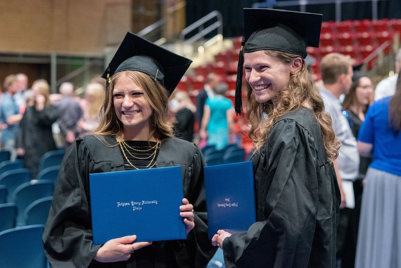 Graduates during convocation for the College of Performing and Visual Arts.