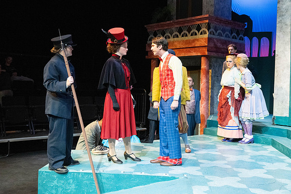 Dress rehearsal for Theater production, Comedy of Errors.