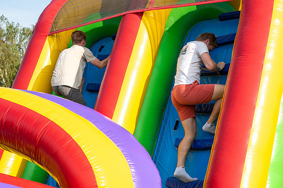 Students at the Summer BBQ.
