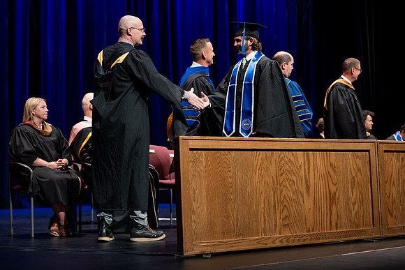 Graduates during convocation for the College of Performing and Visual Arts.