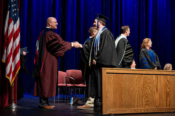 Graduates during convocation for the College of Academic Success & Interdisciplinary Studies.