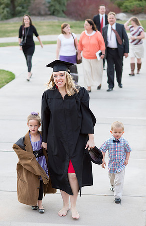 Graduates and family enjoy time between Commencement and Convocation.