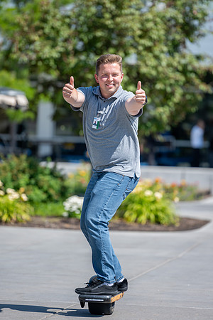Admissions hosts a game show in the Taylor Quad. Video team behind the scenes.
