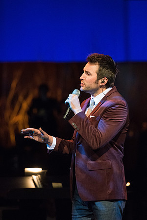 David Archuleta and Nathan Pacheco were the featured guests at BYU-Idaho's annual Christmas concert in the BYU-Idaho Center. They performed with the Symphony Orchestra, combined choirs, and other stud