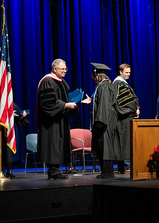 Graduates during convocation for the College of Academic Success & Interdisciplinary Studies. Speakers: Kevin Brower, Jenna Kate Wilson, Tyler Christensen