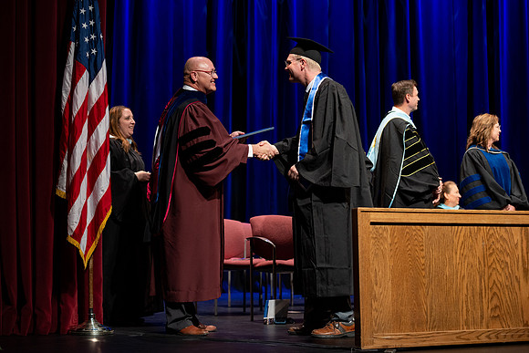 Graduates during convocation for the College of Academic Success & Interdisciplinary Studies.