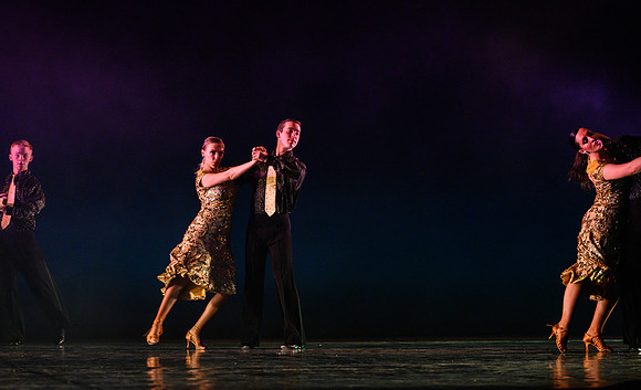 The Department of Theatre and Dance colorful Extravadance performance. Held in the Snow Drama Theatre.