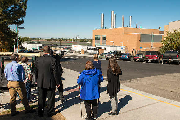 Economic developers from around the State visit BYU-Idaho and take a tour of the Engineering and Technology facilities in the Austin Building and the Heating Plant. and the Heating Plant.
