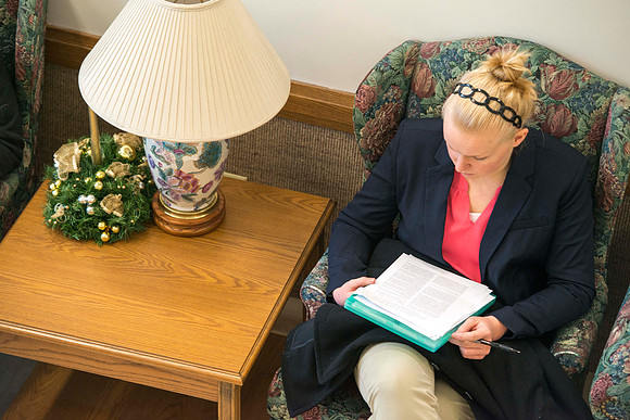 Students are welcomed back to campus during the Winter 2015 Semester on the first day back to school.