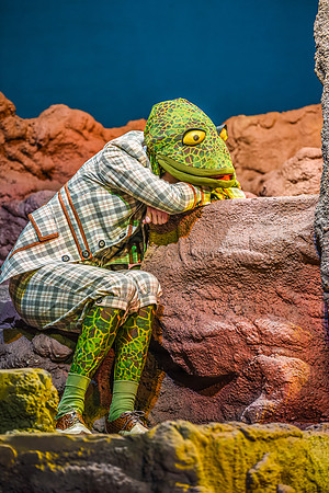 The theatre department's dress rehearsal of the Wind in the Willows in the Snow Drama Theatre.